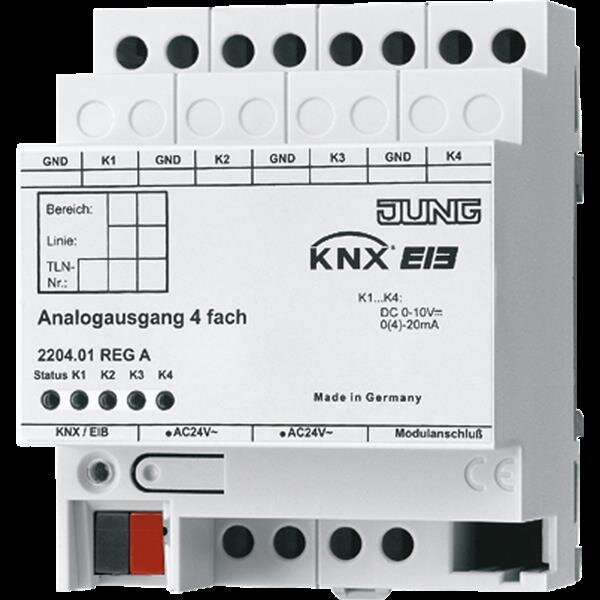 Jung 2204.01REGA Analogausgang, 4fach, REG, 4 TE