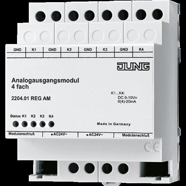 Jung 2204.01REGAM Analogausgangsmodul, 4fach, REG, 4 TE