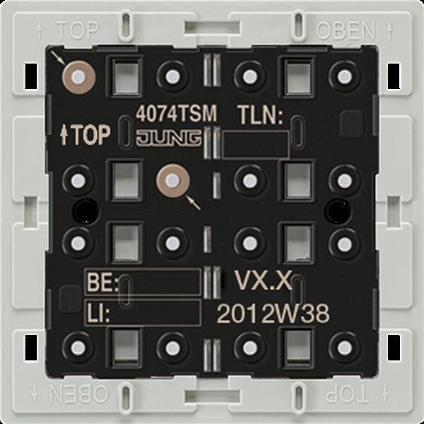 Jung 4074TSM KNX Tastsensor-Modul Standard, 4fach, integrierter Busankoppler