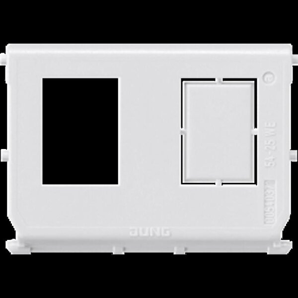 Jung 54-25WE Montage-Einsatz, für 2 Modular-Jack-Steckbuchsen 8 VG WE