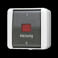 Jung 802HW Heizungsschalter, 10 AX, 250 V ~, rotes...