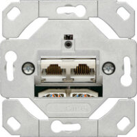 Gira 245200 Einsatz Netzwerk 2fach RJ45 Cat.6A Anschlussdose