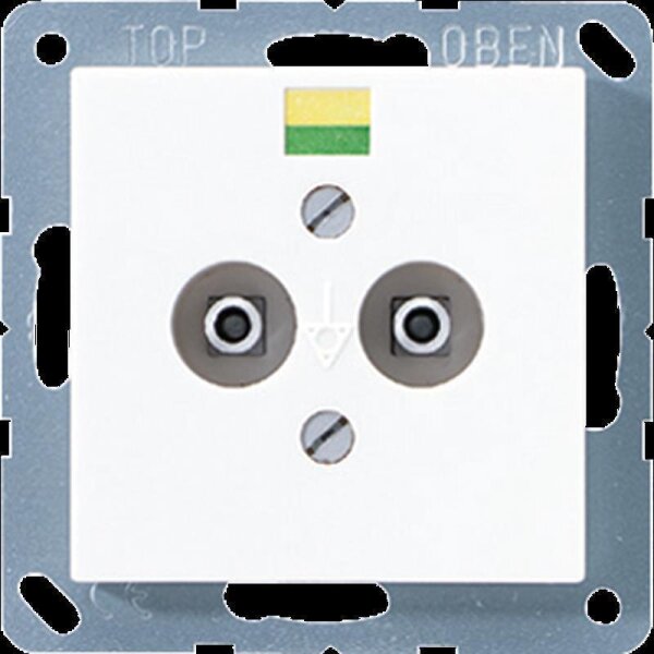 Jung ABA565-2WW Potentialausgleich-Steckdose, 2 Steckerstifte nach DIN 42801, antibakteriell