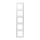 Jung ABAS585WW Rahmen, 5fach, antibakteriell, für waagerechte und senkrechte Kombination