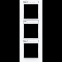 Jung AC583BFNAWW Rahmen, 3fach, Schriftfelder 9 x 55 mm,...