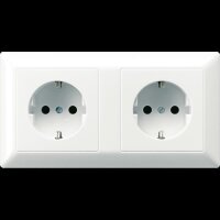 Jung AS522WW Kabel-Kanal-SCHUKO-Steckdose, 2fach,...