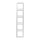 Jung AS585NAWW Rahmen, 5fach, Schriftfelder 13/12,4 x 55,5 mm, für senkrechte Kombination