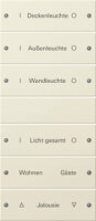 Gira 220601 Wippenset 6fach,beschriftbar System 55...