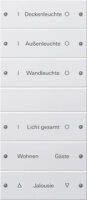 Gira 220627 Wippenset 6fach,beschriftbar System 55...