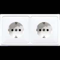 Jung CD522BFWW Kabel-Kanal-SCHUKO-Steckdose, 2fach,...