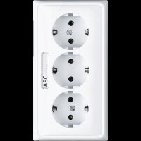 Jung CD523NA Kabel-Kanal-SCHUKO-Steckdose, 3fach,...