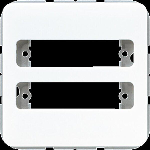 Jung CD594-2WW Abdeckung, für Trapezsteckverbinder D-Subminiatur (für 2 Steckverbinder)