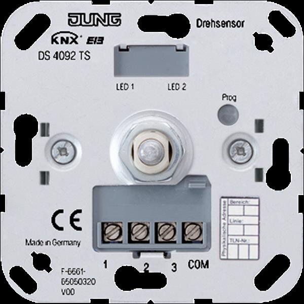 Jung DS4092TS KNX Drehsensor, Busankoppler, Tasterschnittstelle 3fach, Drucktaster akustischer Signalgeber