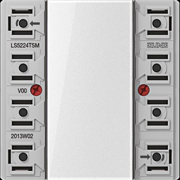 Jung LS5224TSM Tastsensor-Modul 24 V, 2fach, AC/DC 24 V, 2-kanalig (4 Schaltpunkte), Beschriftungsfeld