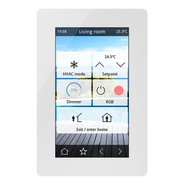 Iddero VERSO 2 Raumbediengerät mit kapazitivem 4,3" Touchscreen weiß