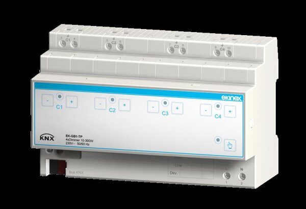 Ekinex EK-GB1-TP KNX 4-fach Dimmaktor 10-300 W