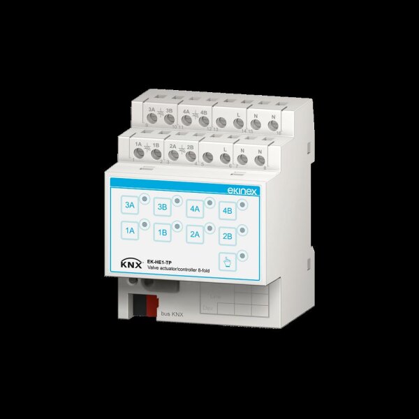 Ekinex EK-HE1-TP KNX Aktor / 8-fach Regler für elektrothermische Ventilantriebe