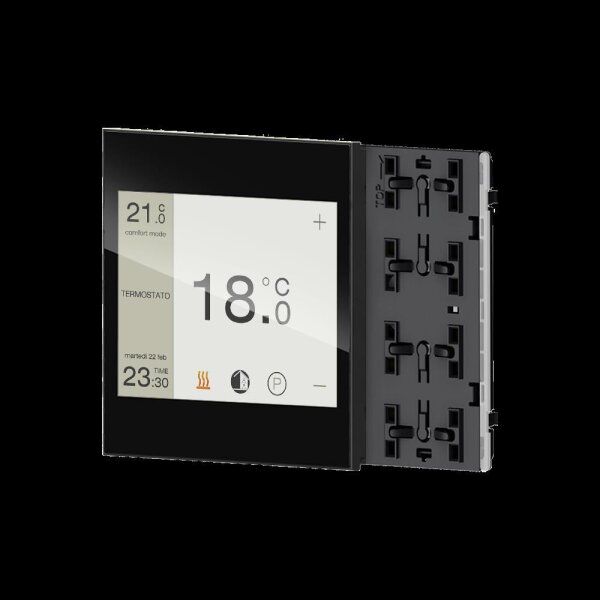 Ekinex EK-EF2-TP KNX Touch&See Display mit 2-fach Taster, Farbe LED: blau/grün