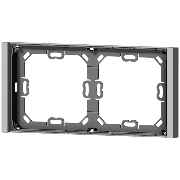 Ekinex EK-FL2-GAA KNX 2-fach flank Kunststoffrahmen - Eisweiß