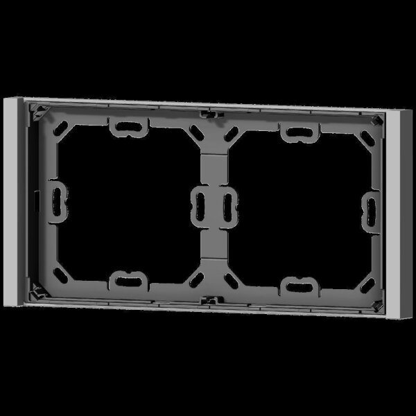 Ekinex EK-FL2-GBR KNX 2-fach flank Metallrahmen - Nickel