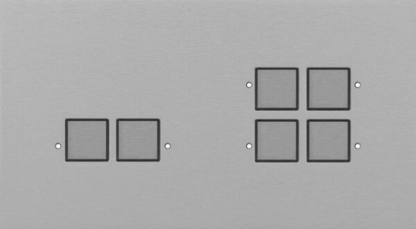 LOLA CARRE CJC2736 CJC KNX Tastsensor 6-fach mit LED waagrecht Signalweiß lackiert RAL9003