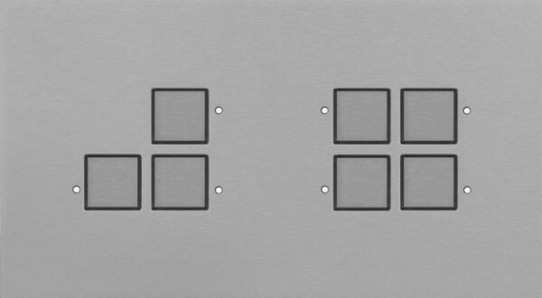 LOLA CARRE CJC2737 CJC KNX Tastsensor 7-fach mit LED waagrecht Messing eloxiert