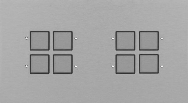 LOLA CARRE CJC2738 CJC KNX Tastsensor 8-fach mit LED waagrecht Messing eloxiert