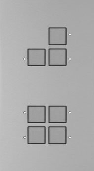 LOLA CARRE CJC2837 CJC KNX Tastsensor 7-fach mit LED senkrecht Messing eloxiert