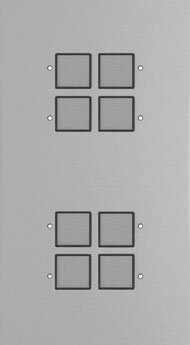 LOLA CARRE CJC2838 CJC KNX Tastsensor 8-fach mit LED senkrecht Silber antik