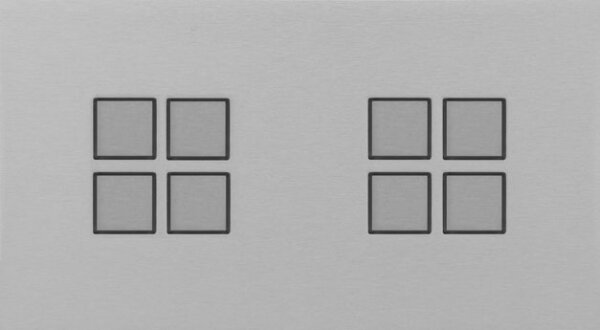 LOLA CARRE CJC3038 CJC KNX Tastsensor 8-fach ohne LED waagrecht Edelstahl gebürstet