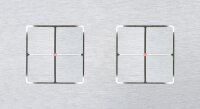 LARA CARRE CJC2842 CJC KNX Tastsensor 2/4+2/4-fach mit LED Grau eloxiert