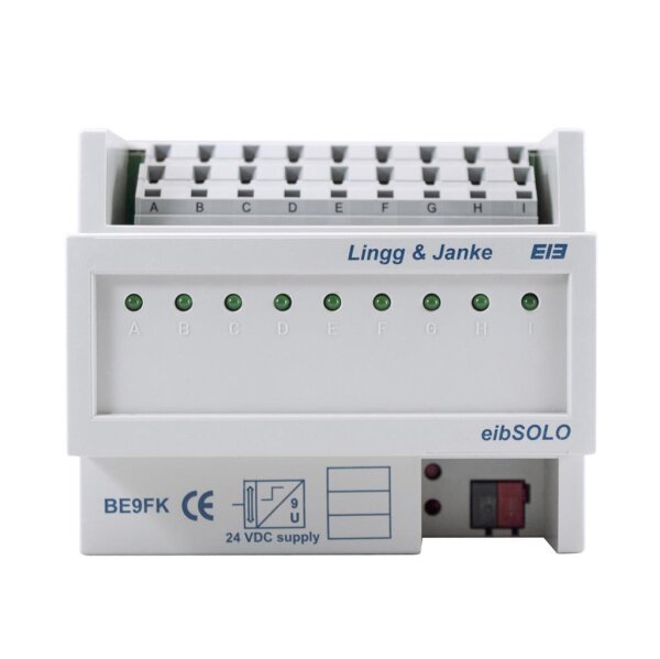 Lingg&Janke 89501SEC KNX Secure Binäreingang 9-fach, Kontaktabfrage, 6 TE BE9FK-SEC