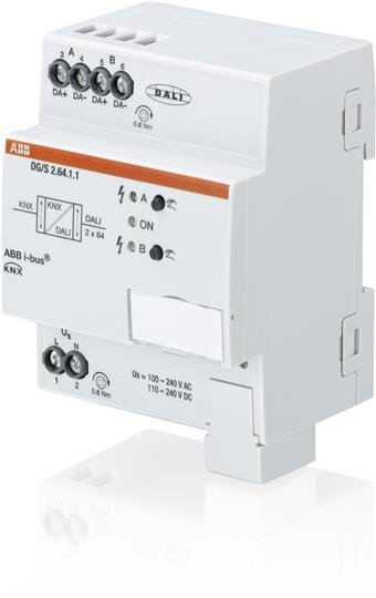 ABB DALI-Gateway 2-fach DG/S2.64.1.1 zum Ansteuern von DALI-Teilnehmer