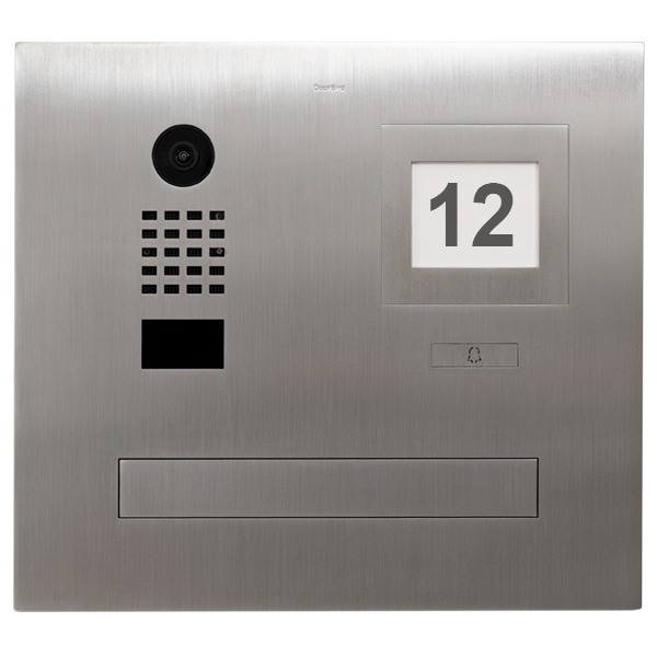 DoorBird IP Video Türstation D2101FPBI, Gebürsteter Edelstahl V2A, Info Modul,