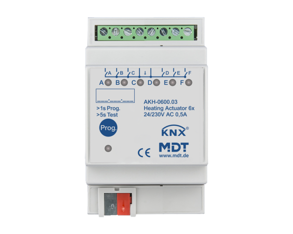 MDT AKH-0600.03 KNX Heizungsaktor 6-fach, 3TE REG, 24-230 V AC