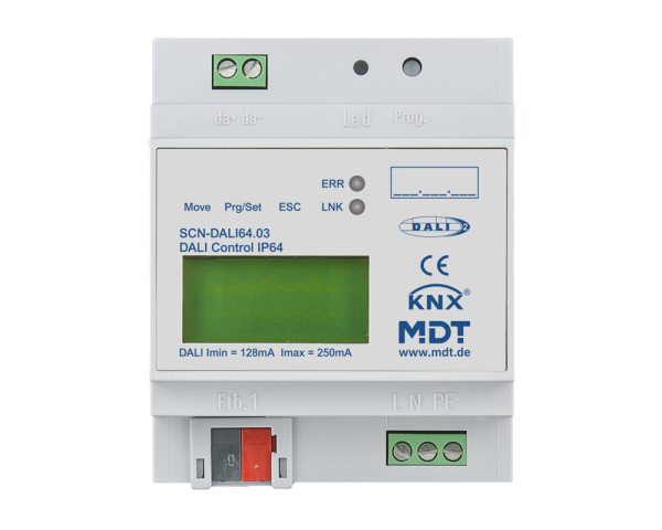 MDT SCN-DALI64.03 DALI Control IP64 Gateway mit Webinterface, 4TE REG, KNX, MDT