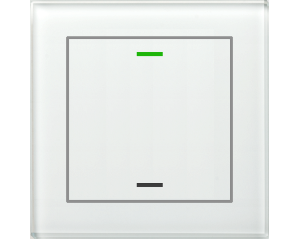 MDT BE-GTL1TW.01 KNX Glastaster II Light 1-fach, RGBW, Temperatursensor, Weiß, Neutral