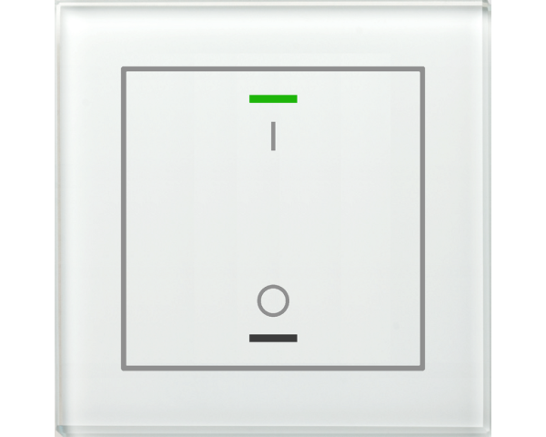 MDT BE-GTL1TW.B1 KNX Glastaster II Light 1-fach, RGBW, Temperatursensor, Weiß, Schalten