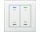 MDT BE-GTL2TW.C1 KNX Glastaster II Light 2-fach, RGBW, Temperatursensor, Weiß, Jalousie_Schalten