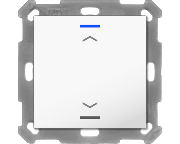 MDT BE-TAL5501.A1 KNX Taster Light 55 1-fach, RGBW, Reinweiß glänzend, Jalousie