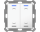 MDT BE-TAL5502.A1 KNX Taster Light 55 2-fach, RGBW, Reinweiß glänzend, Jalousie