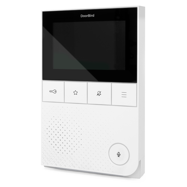 DoorBird IP Video Innenstation A1101 White Edition, Aufputzmontage (Tischständer optional). Über 50 Klingeltöne