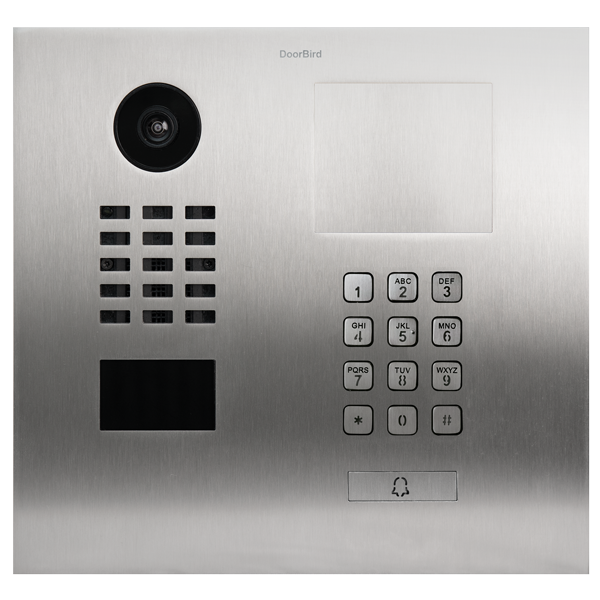 DoorBird IP Video Türstation D2101KH, Gebürsteter Edelstahl, KeyPad und bel. Info Modul