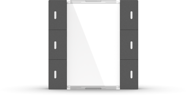 GVS KNX Multifunktions-Tastsensor ADVANCE+, 3-fach Anthrazit inkl. Temperatursensor - ADV-06/02.1.01