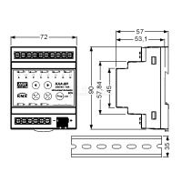 Mean Well KNX LED Universal Aktor 8-fach 16A pro Kanal...