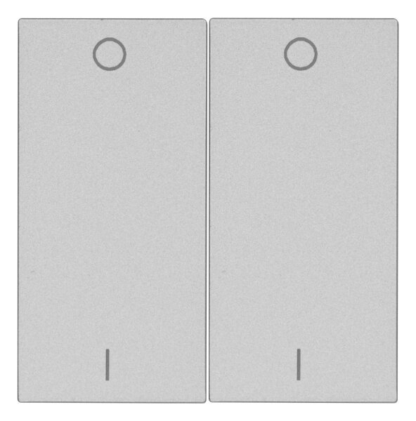 Lingg&Janke 87896WA Tastsensor-Wippe 2-fach, Symbol 1-0, Alu silber Seidenglanz FL-2-EA-WA