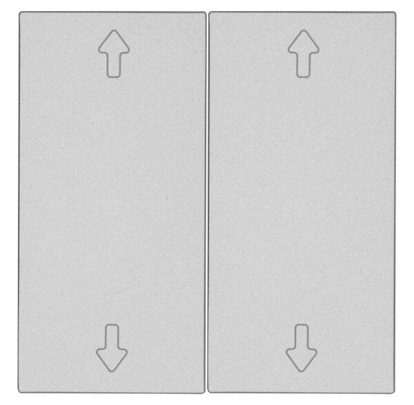 Lingg&Janke 87897WA Tastsensor-Wippe 2-fach, Symbol Pfeil, Alu silber Seidenglanz FL-2-PF-WA