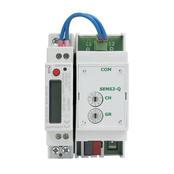 Lingg&Janke 87763SEC KNX Secure Elektrozähler EMU, 1-Phasen Zähler, 40A, direktmessend, 3 TE  EZ-EMU-1PH-D-REG-FW