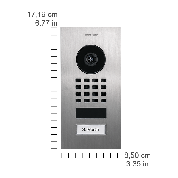 DoorBird IP Video Türstation D1101V Unterputz, Edelstahl V2A, gebürstet, Unterputzmontage