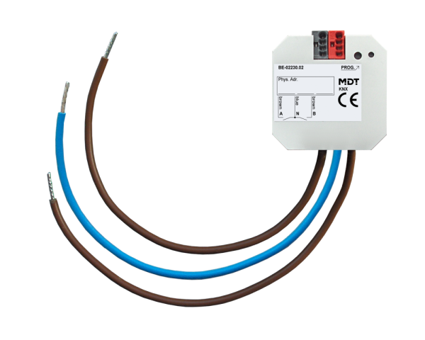 MDT BE-02230.02 KNX Tasterschnittstelle / Tasterinterface 2-fach, UP, Ausführung 230 V AC